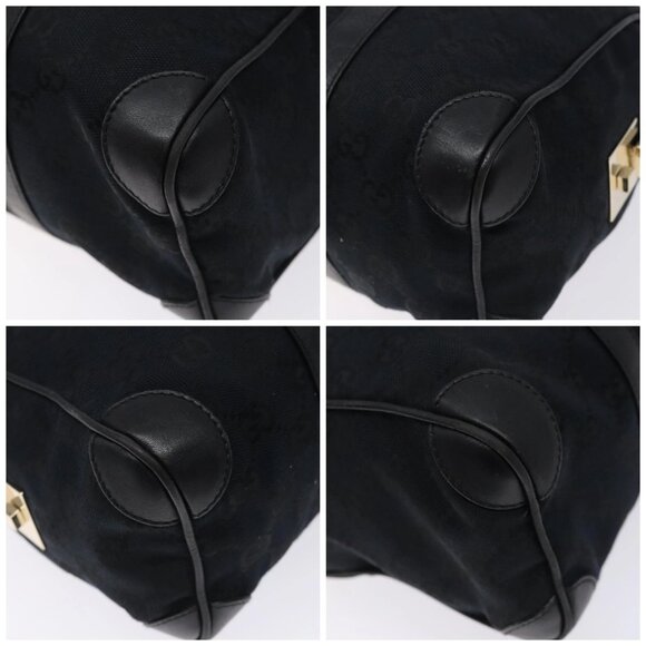 GUCCI GG Canvas Shoulder Bag Black Gold 000 0851 3754 Auth 132140 - Picture 15 of 15